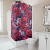 #39 Bloemen patroon Douchegordijn (In situ)