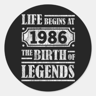 39 jaar oud 1986 Geboorte van de legende 39e verja Ronde Sticker