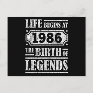 39 Jaar Oud 1986 Geboorte Van Een Legende 39e Verj Briefkaart