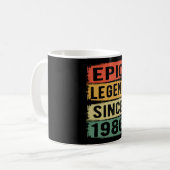 39 jaar oud Bday 1986 Epic Legend 39e verjaardag Koffiemok (Voorkant links)
