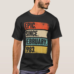 39 jaar oud cadeau sinds februari 1983 - 39th b t-shirt