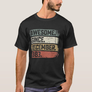 39 jaar oud Geweldige sinds december 1983 39e milj T-shirt