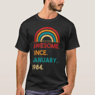 39 jaar oud Geweldige sinds januari 1984 39e geboo T-shirt