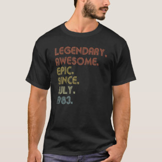 39 jaar oud Geweldige sinds juli 1983 39e verjaard T-shirt