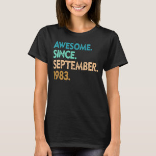 39 jaar oud Geweldige sinds september 1983 39e 1 T-shirt