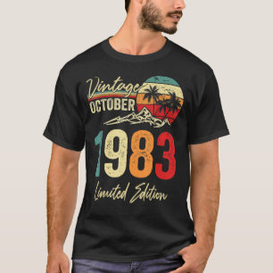 39 jaar oude Vintage oktober 1983 39e verjaardag T-shirt