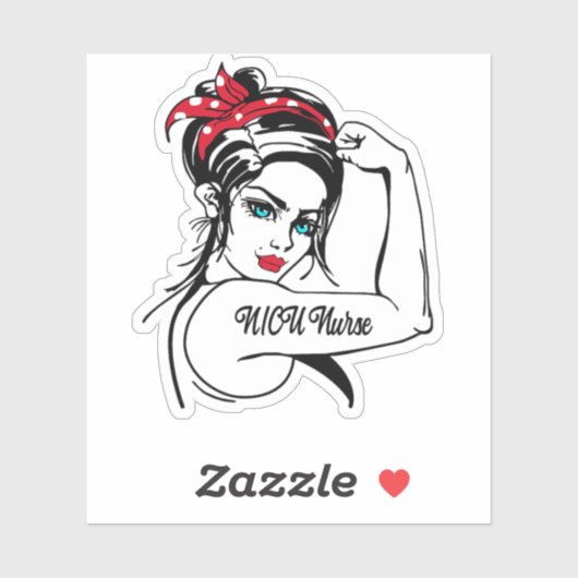 39.Nicu Nurse Nicu Nurse Rosie De Riveter omhoog Sticker (Vel)