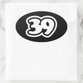 39 Sticker ovale Sankyu à l'argot japonais (Sac)