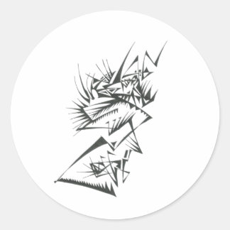 39 Zwart Witte Abstract Tribale Tatoeage Kunst Ronde Sticker