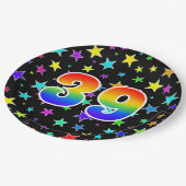 39e Evenement: Vet, Leuk, Kleurrijke Regenboog 39 Papieren Bordje (Gekanteld)