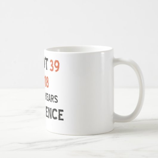 39e verjaardag design koffiemok (Rechts)