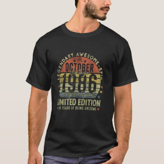39e Verjaardagscadeaus oktober 1986 39 jaar T-shirt