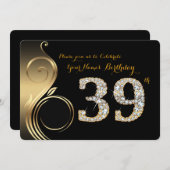 39ème, Invitation Anniversaire, Numéro Diamant, Ph (Devant / Derrière)