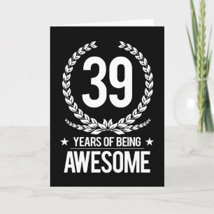 39ste Verjaardag (39 Jaar van Geweldige het Zijn) Kaart