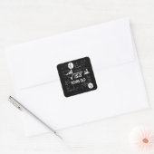39th Birthday Square Root Wiskunde 39 Years Old Bd Vierkante Sticker (Envelop)