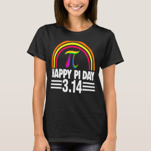 3 14 2022 PI Wiskunde Regenboog Mannen Mathletics T-shirt