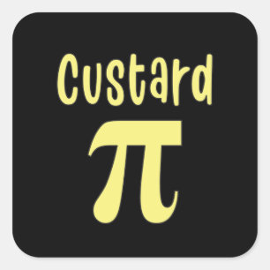 3.14 Custard Taart Pi Pun Grappige Wiskunde Grap Vierkante Sticker