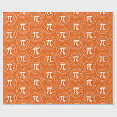 3.14 PI nummer spiraal Sinaasappel PI dag Cadeaupapier (Vlak)