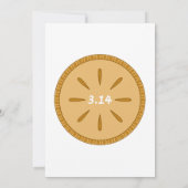 3.14 Pie avec Invitation Pi Crust (Dos)