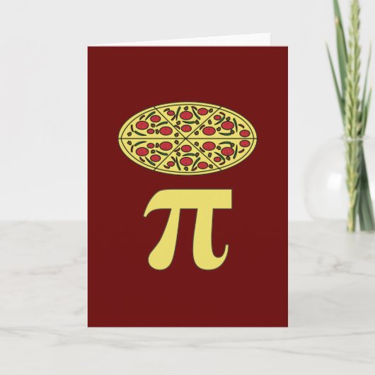 3.14 Pizza Pie Pi Pun Funny Wiskunde Joke Kaart (Voorkant)