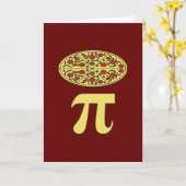 3.14 Pizza Pie Pi Pun Funny Wiskunde Joke Kaart (Gele Bloem)