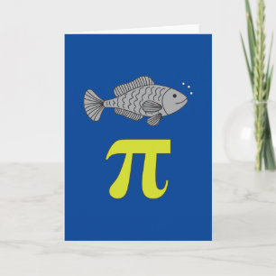3.14 Vis Pastei Pi Pun Grappige Wiskunde Grap Kaart