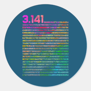 3 14 Wiskunde Artsen Leerkrachten Irrationeel Numm Ronde Sticker