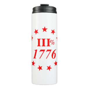 3% 1776 sterren #USAPatriotGraphics ©WhiteTigerLLC Thermosbeker