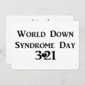 3-21 Wereld Down Syndrome Day Kaart (Voorkant / Achterkant)