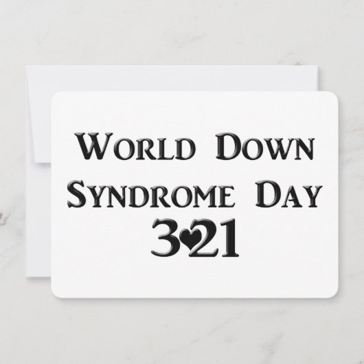 3-21 Wereld Down Syndrome Day Kaart (Voorkant)