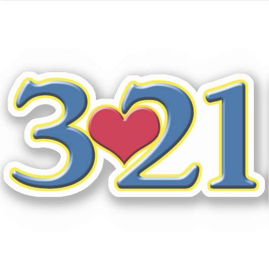 3-21 Wereld Downsyndroom Dag Sticker (Voorkant)