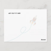 3,2,1 Blast Off, retroraket Briefkaart (Achterkant)