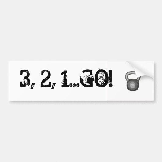 3,2,1...GO BUMPERSTICKER (Voorkant)
