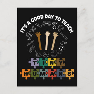 3/4, het is een goede dag om kleine mensen te lere briefkaart