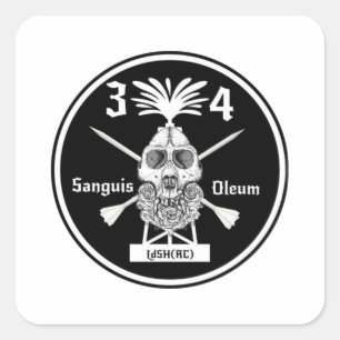 3-4 klap vierkante sticker