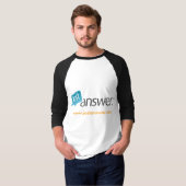 3/4 sleeve raglan t-shirt (Voorkant volledig)