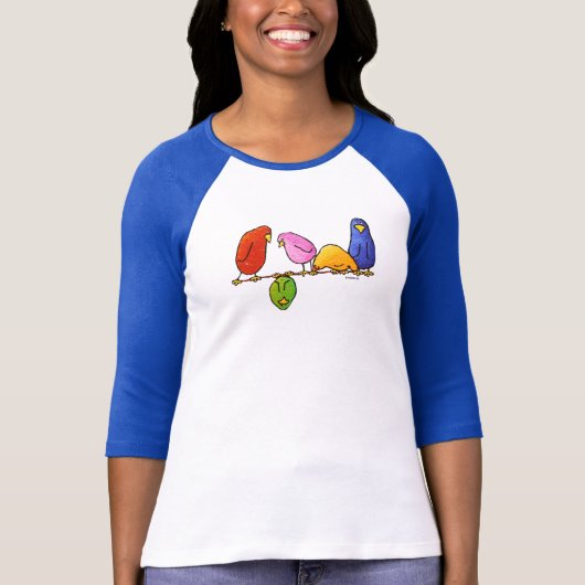 3/4 T-shirt de raglan de la douille des femmes (Devant)