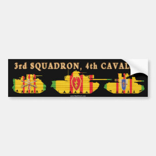 3/4e cavalerie VSR pantservoertuigen Bumpersticker