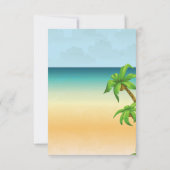 3,5" faire-part de mariage de thème de plage de (Dos)