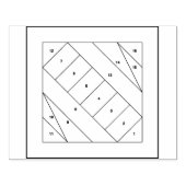 3,5 inch Foundation Pieced Mini Quilt Patroon Rubberstempel (Afrduk)