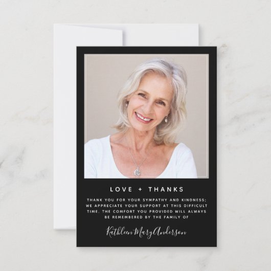 3,5-inch x5-sympathie begrafenisgeheugen BEDANKT U (Voorkant)