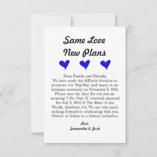 3,5-inch x 5-inch flat-behalve de datumkaart save the date