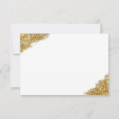 3,5 inch x 5 inch modern Gold glitter Hartelijk da Save The Date (Achterkant)