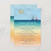 3,5 inch x 5 Ocean Sand Beach Theme Weddenschap Kaart (Voorkant / Achterkant)
