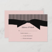 3,5 x 5 bandes roses et noires RSVP (Devant / Derrière)
