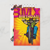 3,5 X 5 BMX Invitation d'anniversaire (Devant / Derrière)