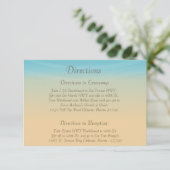 3,5 x 5 Carte de direction Ocean Beach Shore Seash (Debout devant)