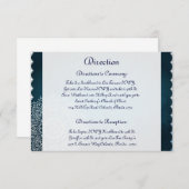 3,5 x 5 Carte de direction Profond Marocain Bleu (Devant / Derrière)