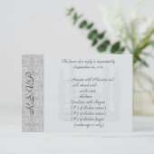 3.5 x 5 Carte de réponse R.S.V.P. Bleu clair Ramad (Debout devant)