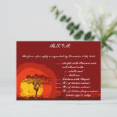 3.5 x 5 Carte de réponse R.S.V.P. Coucher de solei (Debout devant)